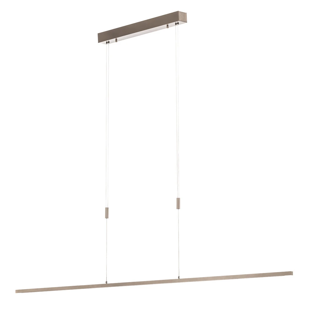 Quitani Suspension LED Tolu, nickel, longueur 158 cm avec meilleure adhérence