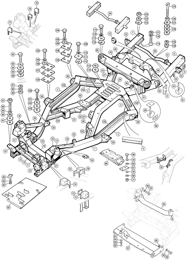 Racing CROSSMEMBER, REAR SUSPENSION