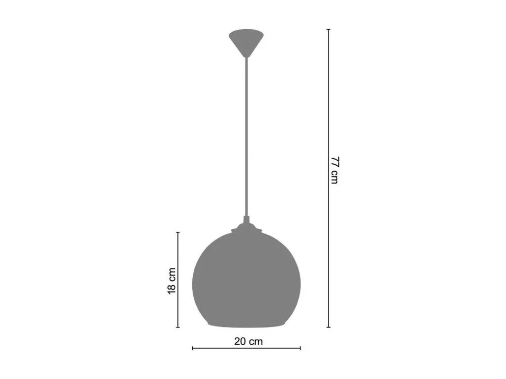 Racing GLOBO - Suspension globe verre jaune