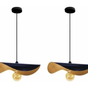 Racing MADAME-LOT 2 - Suspension chapeau de dame métal bleu et or