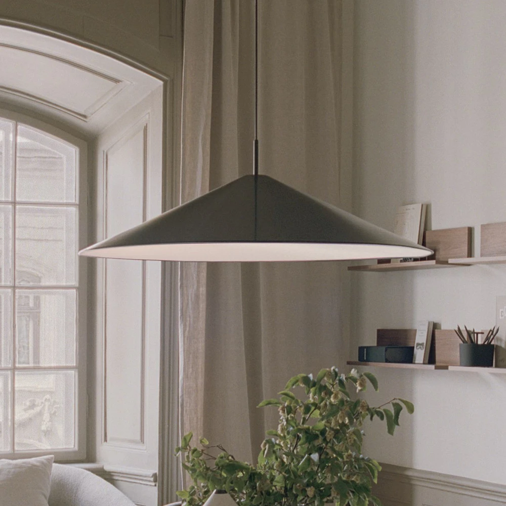 Récent Works Suspension LED Brolly, Ø 90 cm, noir, aluminium