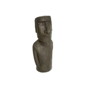 Statue île de pâques en résine h 40 cm en acier inoxydable