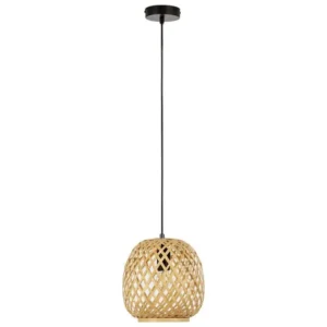 Suspension Azumi en bambou, diamètre 22 cm en acier inoxydable