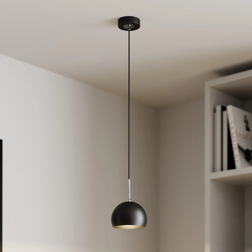 Suspension BRANCHÉ, noir, Ø 15 cm, métal