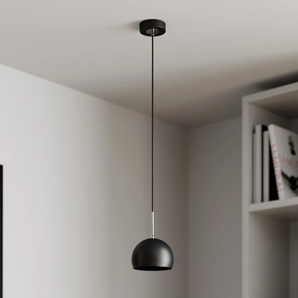 Suspension BRANCHÉ, noir, Ø 15 cm, métal