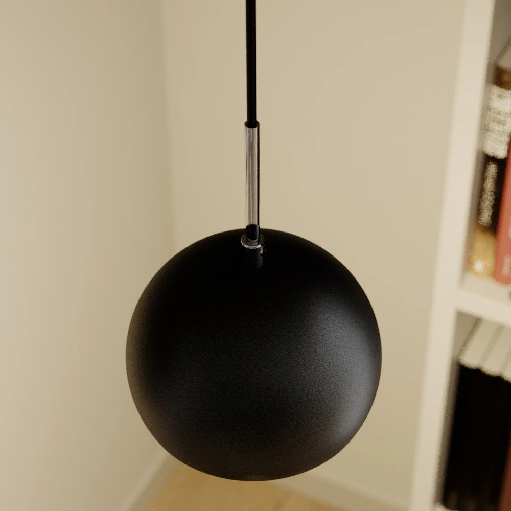 Suspension BRANCHÉ, noir, Ø 15 cm, métal