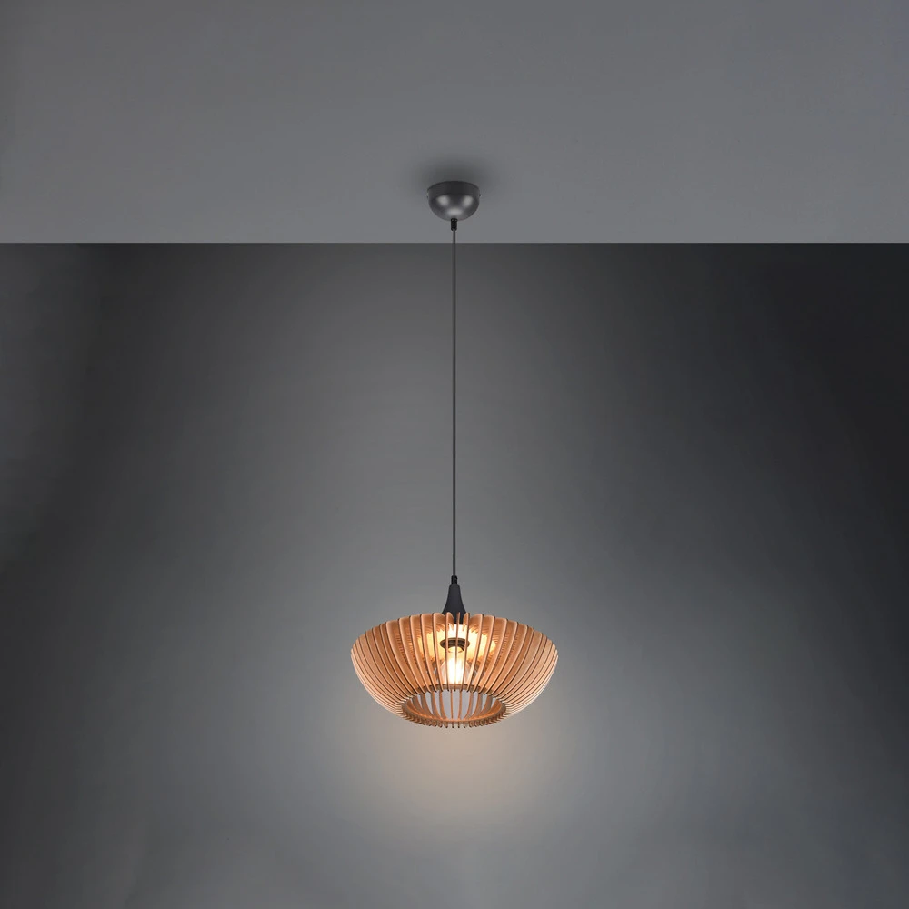 Suspension Colino en lamelles de bois, bois évident pour remplacement usure