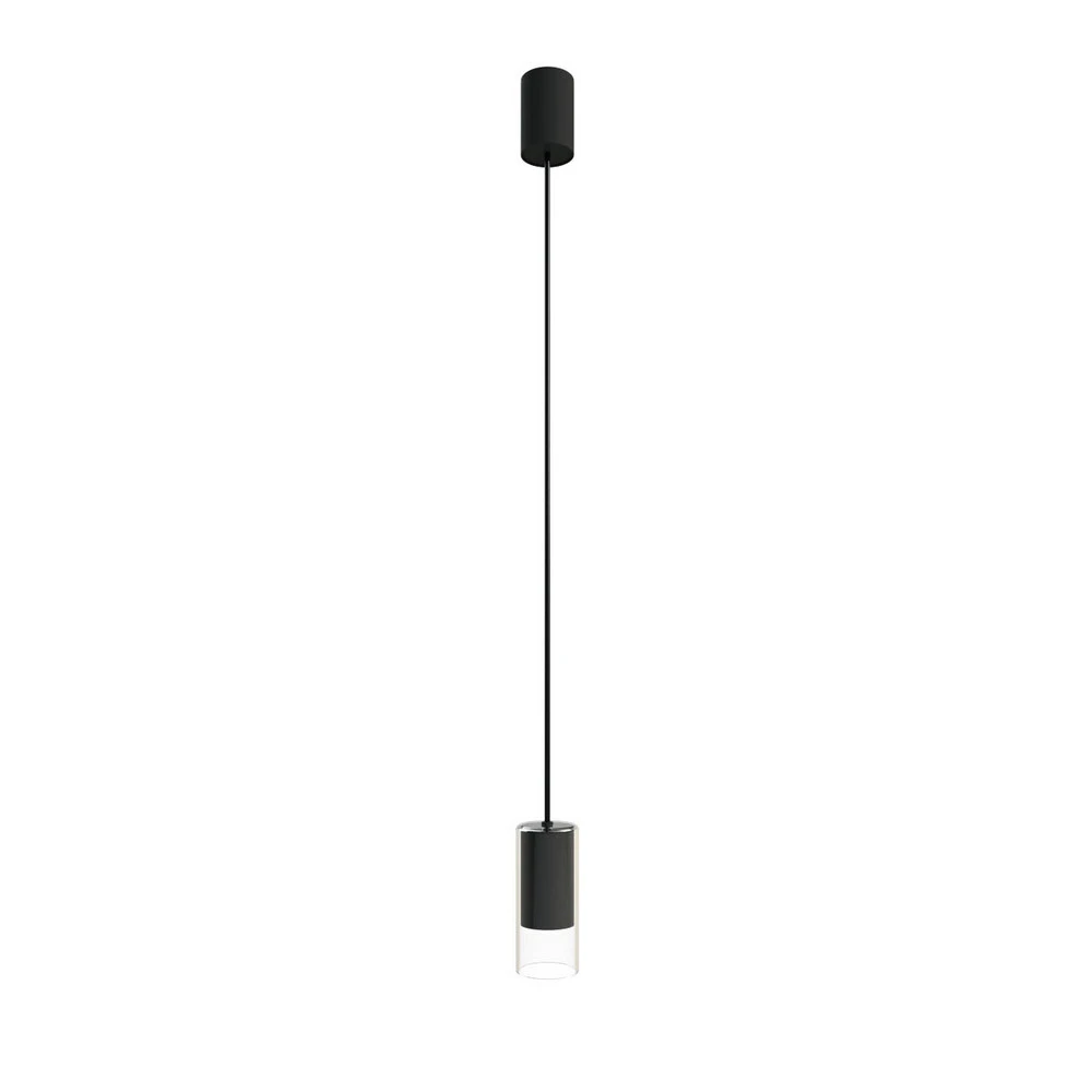 Suspension Cylinder, transparent/noir, hauteur 15 cm pour usage intensif
