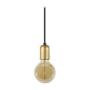 Suspension cylindre métal doré 80 cm. - 520