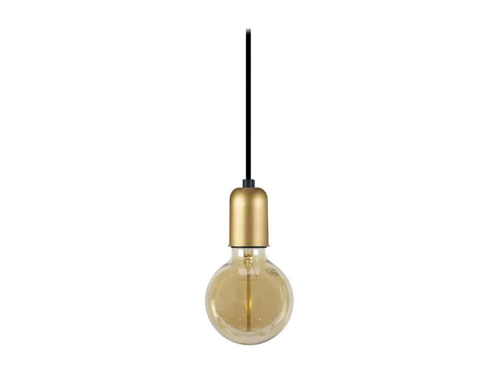 Suspension cylindre métal doré 80 cm. - 520