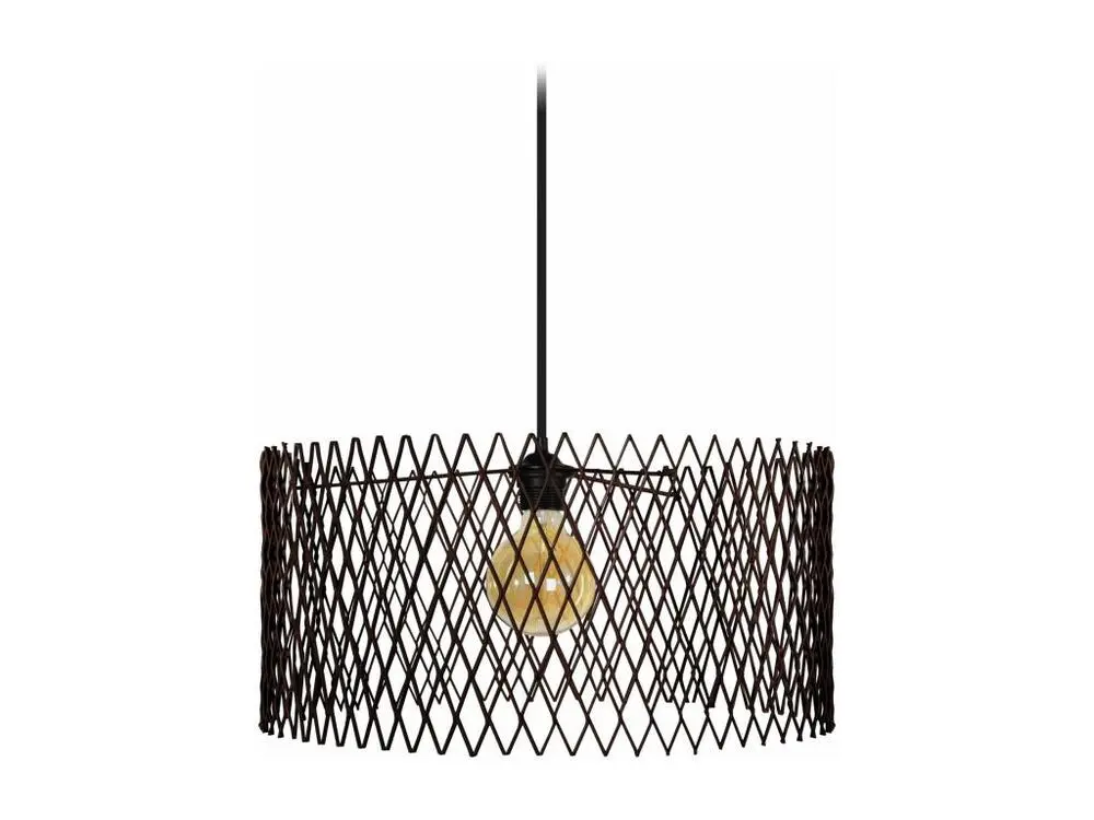 Suspension cylindre métallique á minuscule carrés marron 84 cm. pour remplacement usure