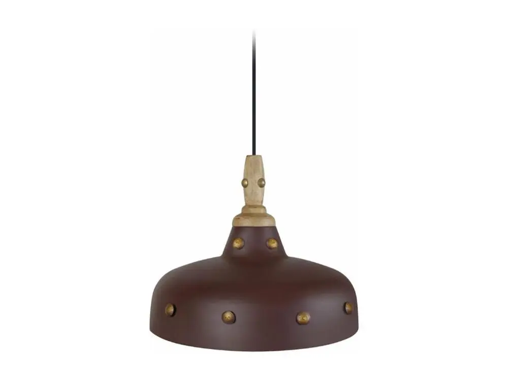 Suspension dôme métal vieilli,noir 85 cm. avec joints neufs