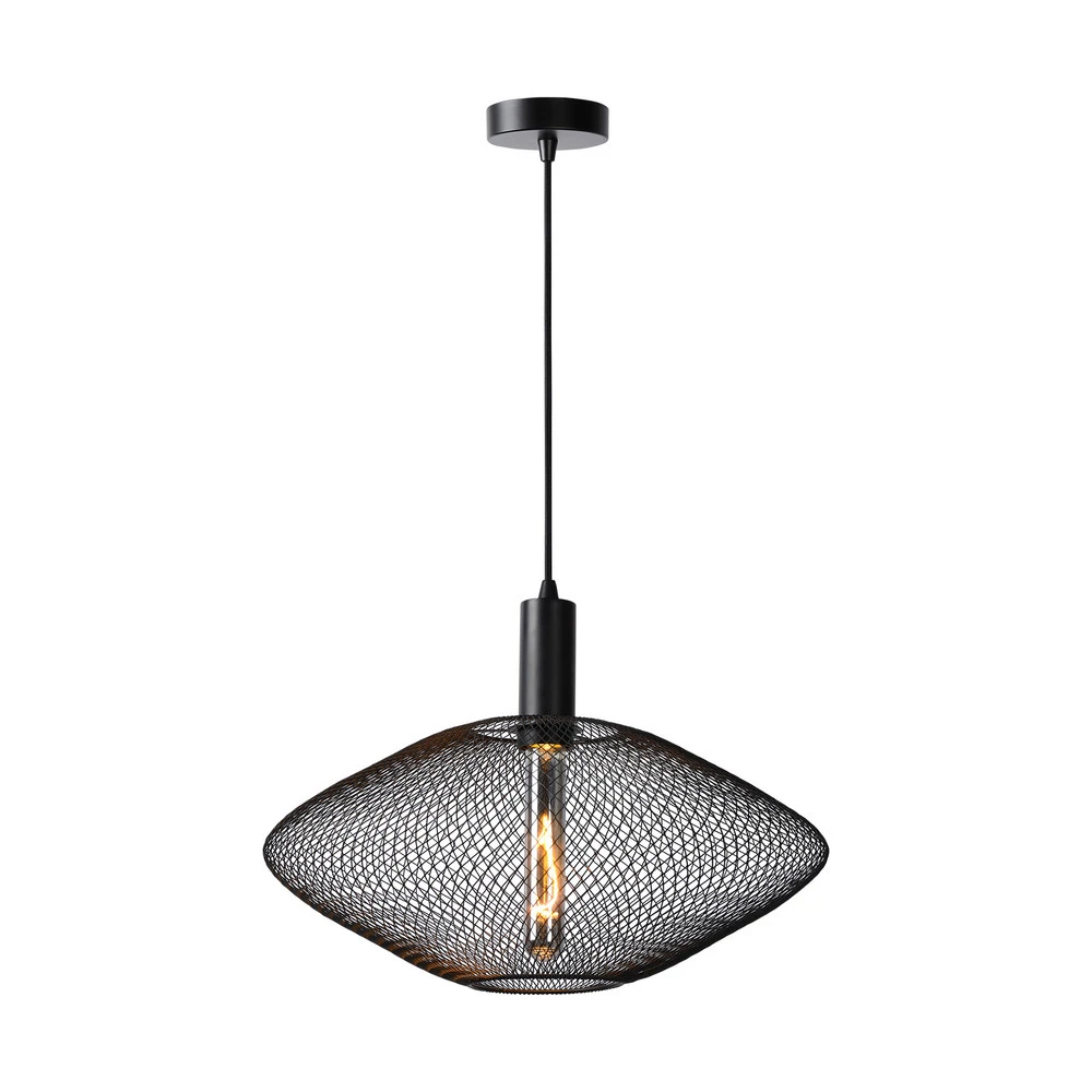 Suspension Filet, trapézoïdale, Ø 45 cm, noire