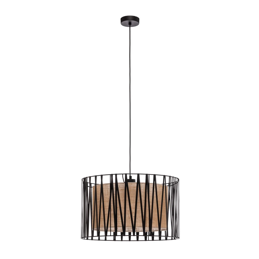 Suspension Harmony, noir, Jute Natur, Ø 50 cm pour quads utilitaires