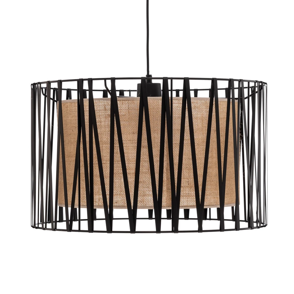 Suspension Harmony, noir, Jute Natur, Ø 50 cm pour quads utilitaires