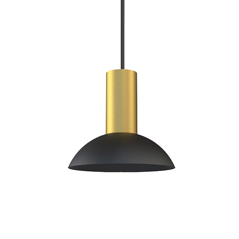 Suspension Hermanos C noir/laiton semi-circulaire - Montage Direct