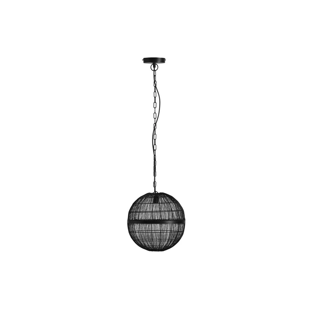 Suspension Hermi II treillis métallique noir Ø30cm avec meilleure adhérence