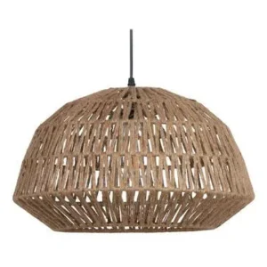 Suspension en jute sable Kace Woood - 45cm en acier inoxydable
