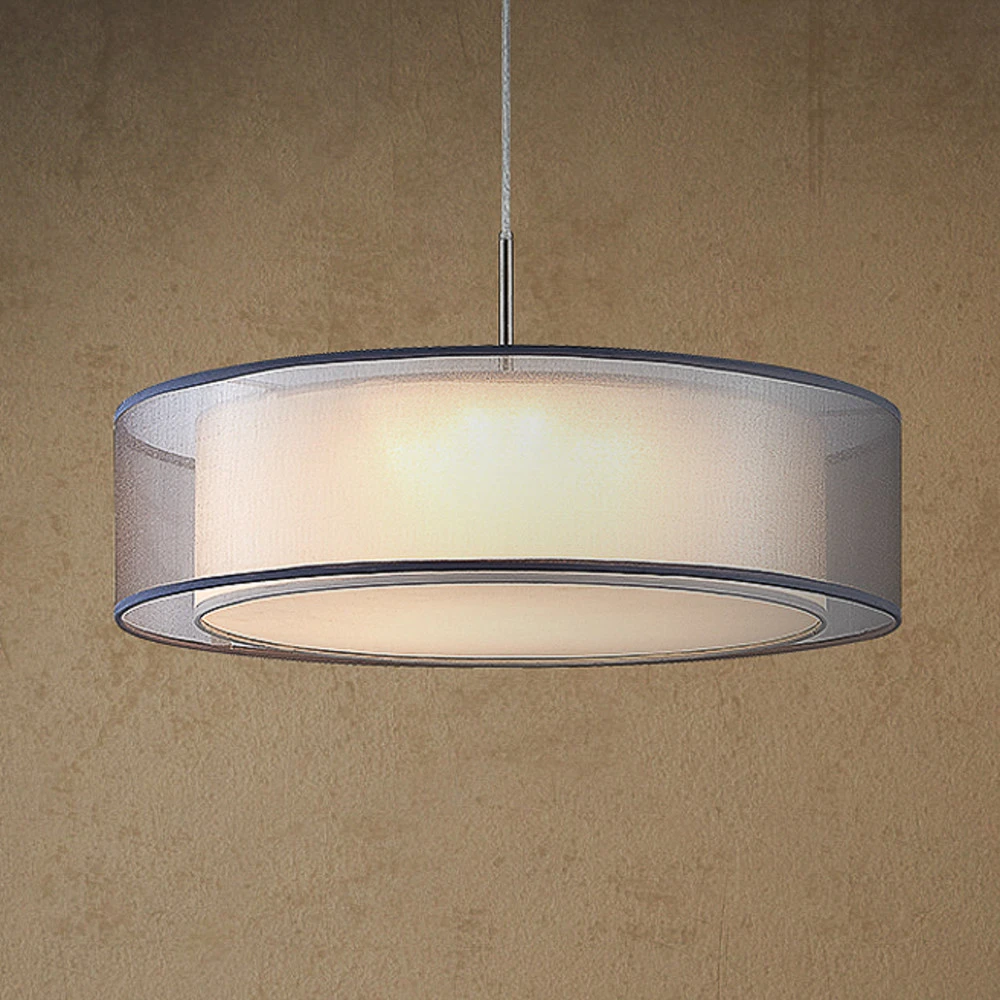 Suspension LED Chloe avec deux fois abat-jour