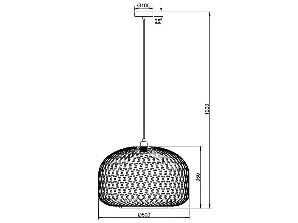 Suspension Mara en bambou, diamètre 50 cm avec meilleure adhérence