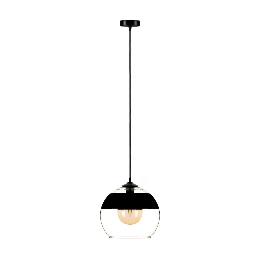 Suspension Monochrome Flash évident/noir Ø 30cm avec Garantie Constructeur