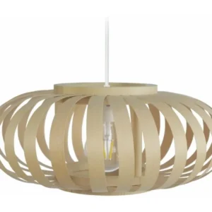 Suspension ovale bois naturel 80 cm. avec meilleure adhérence