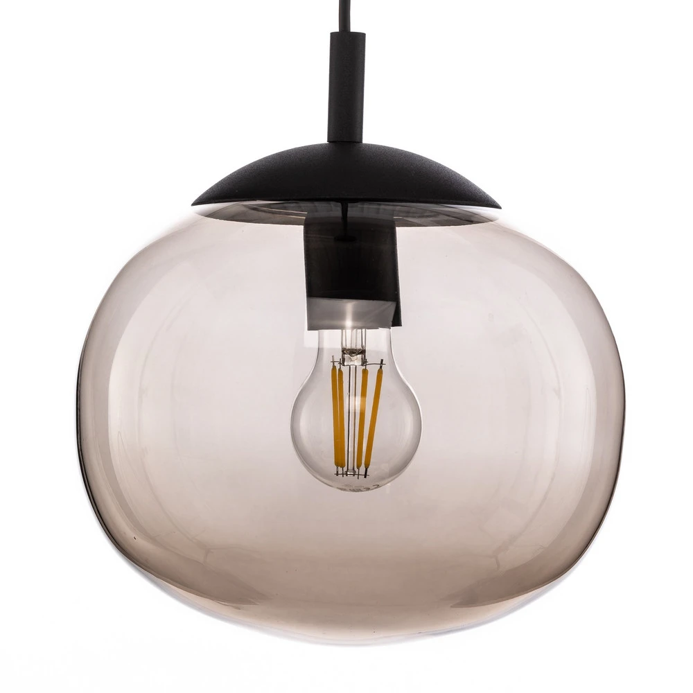 Suspension Vibe, verre brun-transparent, Ø 25 cm pour remplacement usure