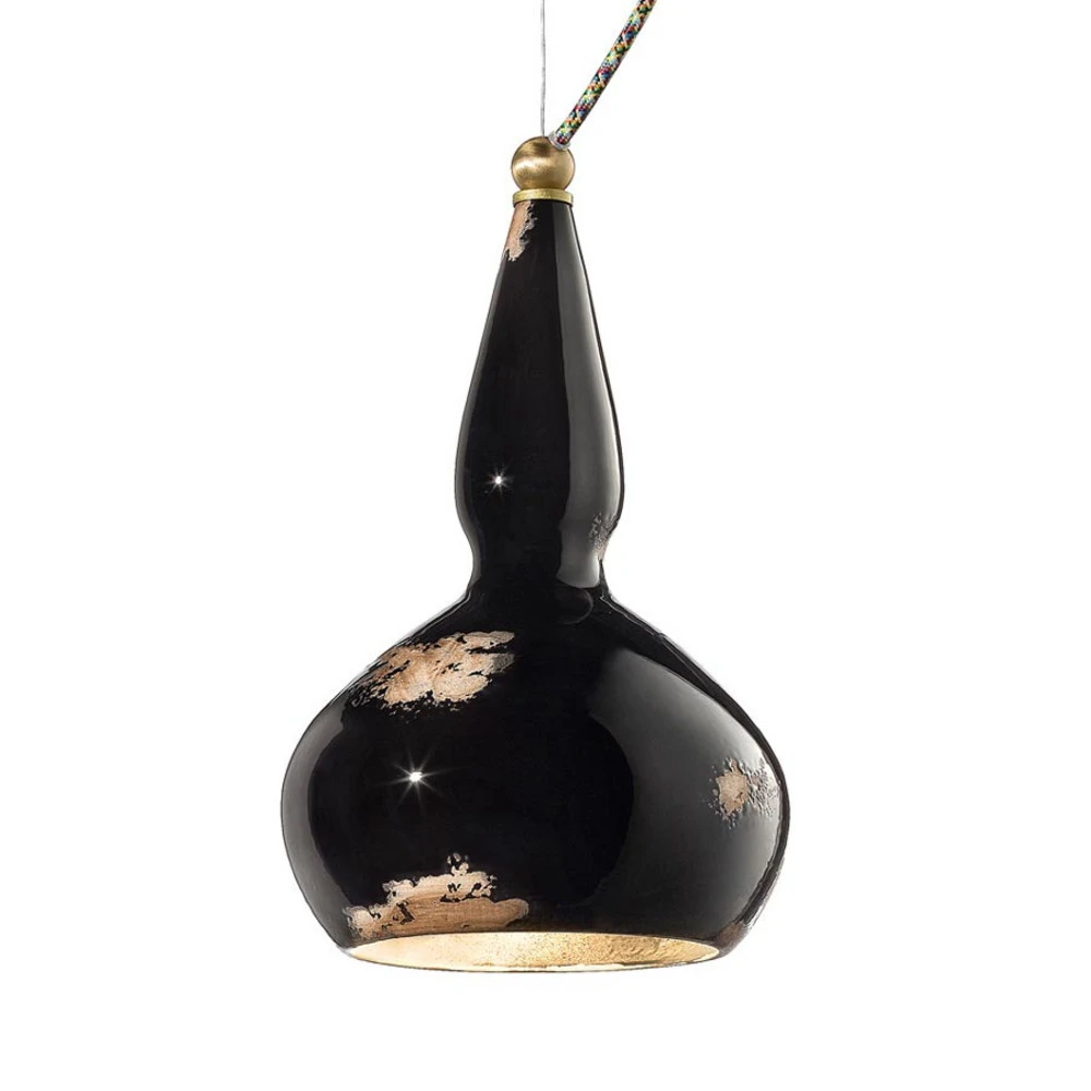 Suspension vieux style Ginevra en noir