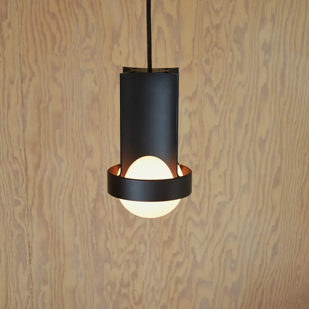 Tala suspension Loop compact, aluminium, LED-Globe IV, gris foncé