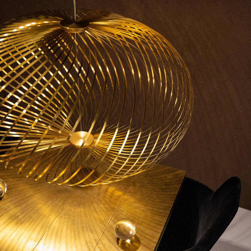 Tom Dixon Spring medium suspension Ø 79 cm laiton - 520