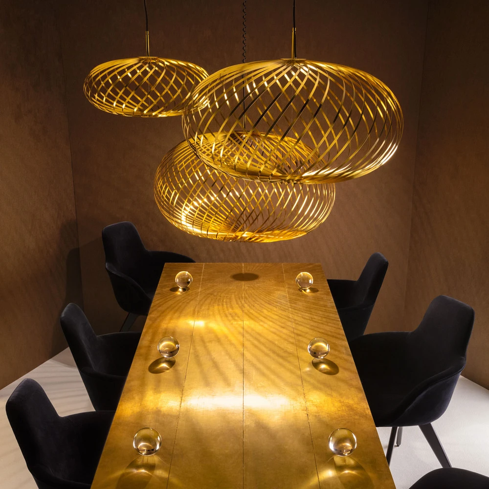 Tom Dixon Spring medium suspension Ø 79 cm laiton - 520