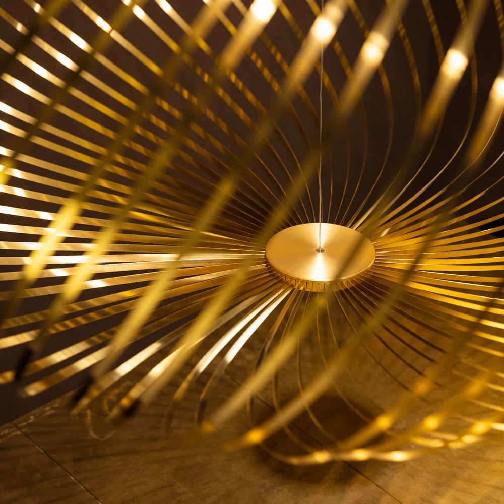 Tom Dixon Spring medium suspension Ø 79 cm laiton - 520