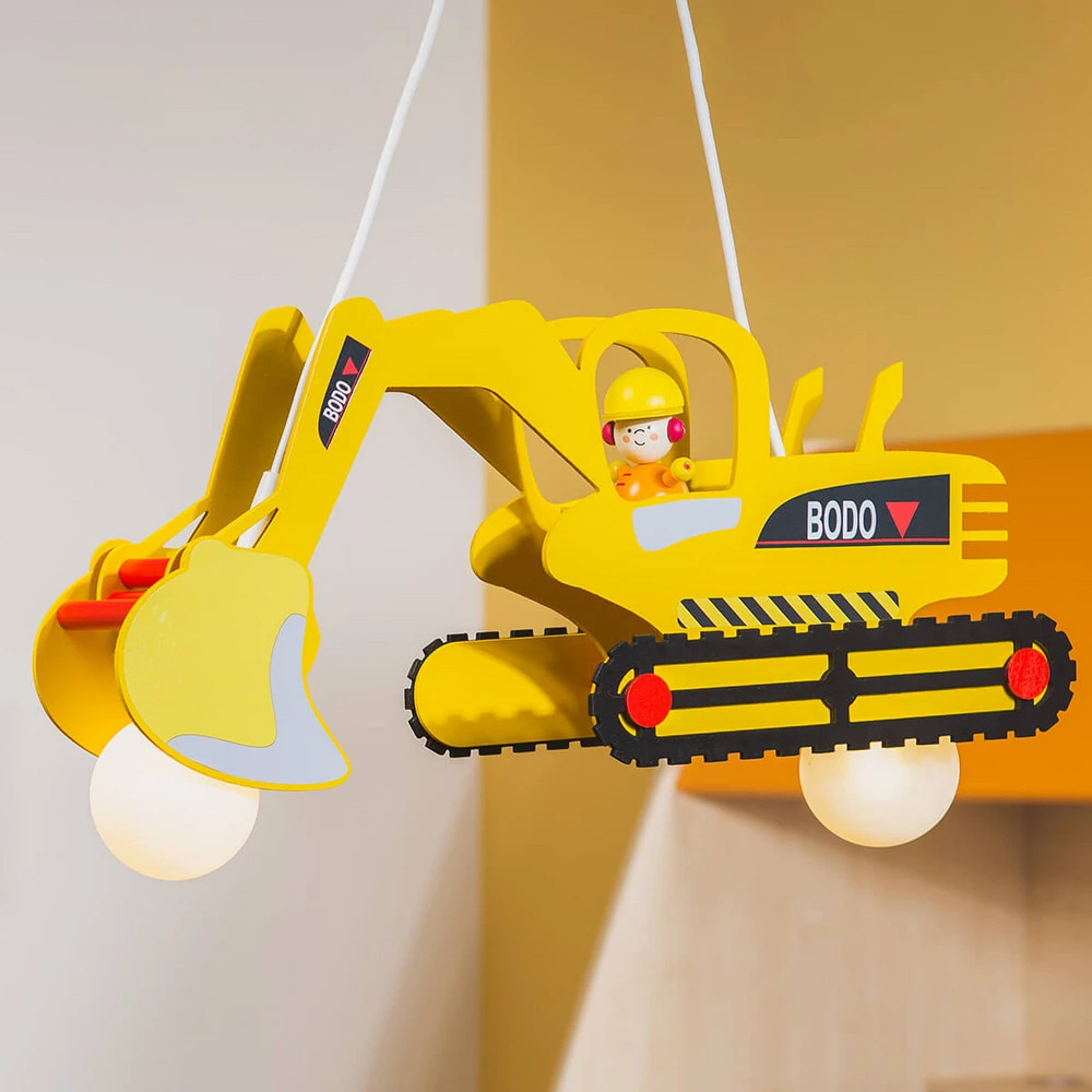 Suspension Bodo en forme de pelleteuse