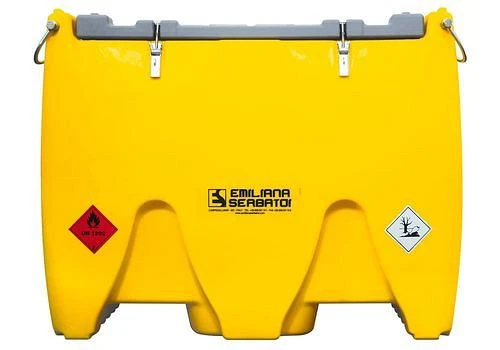 Emiliana Serbator Système de réservoir mobile pour diesel 600 litres avec pompe 230 V avec couvercle 306110 commander à ba...