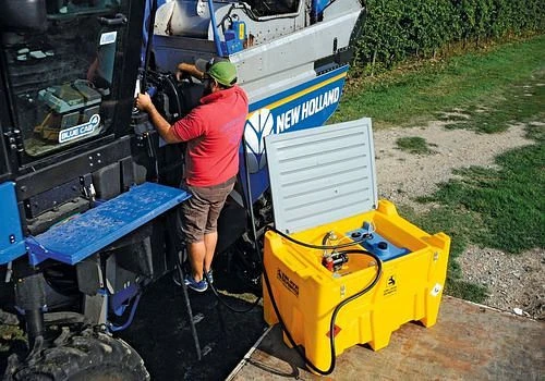 Système de réservoir mobile Emiliana Serbator pour diesel/AdBlue 400+50 litres avec pompe 24 V avec couvercle 306119 acqué...
