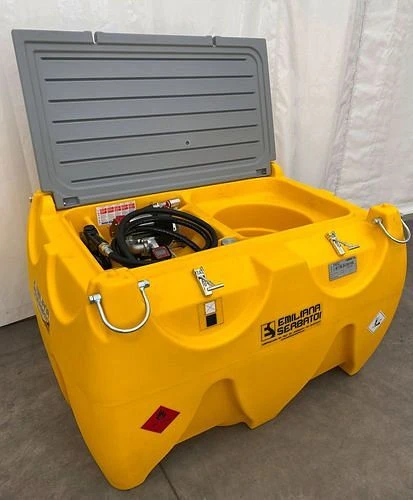 Système de réservoir mobile Emiliana Serbator pour diesel/AdBlue 900+100 litres avec pompe à haut débit 24 V 306129 prendr...
