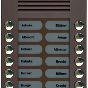 TCS audio platine de rue série PES 16 boutons de sonnette (alignés à droite/gauche) AP bronze PES16-EB/04 choisir à bas prix