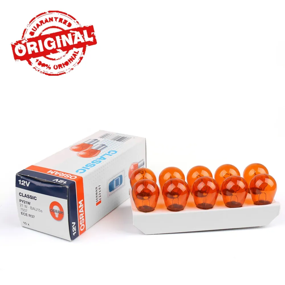 10X 7507 21W 12V PY21W OSRAM 2200K ampoules de clignotant automatique de voiture ambre générique
