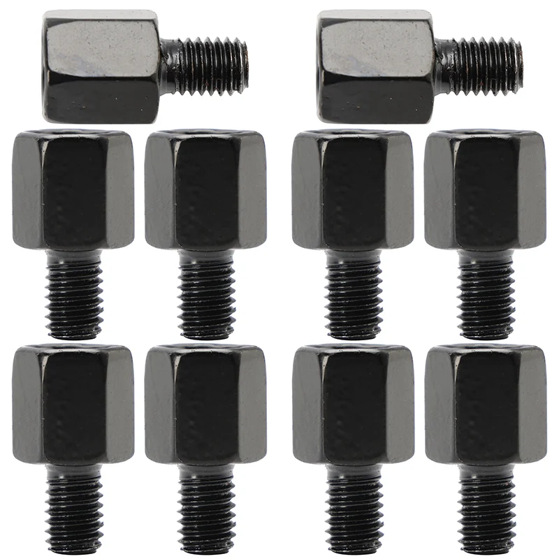 10x adaptateurs de rétroviseurs de moto, virage à droite, filetage RH de 10mm à 8mm