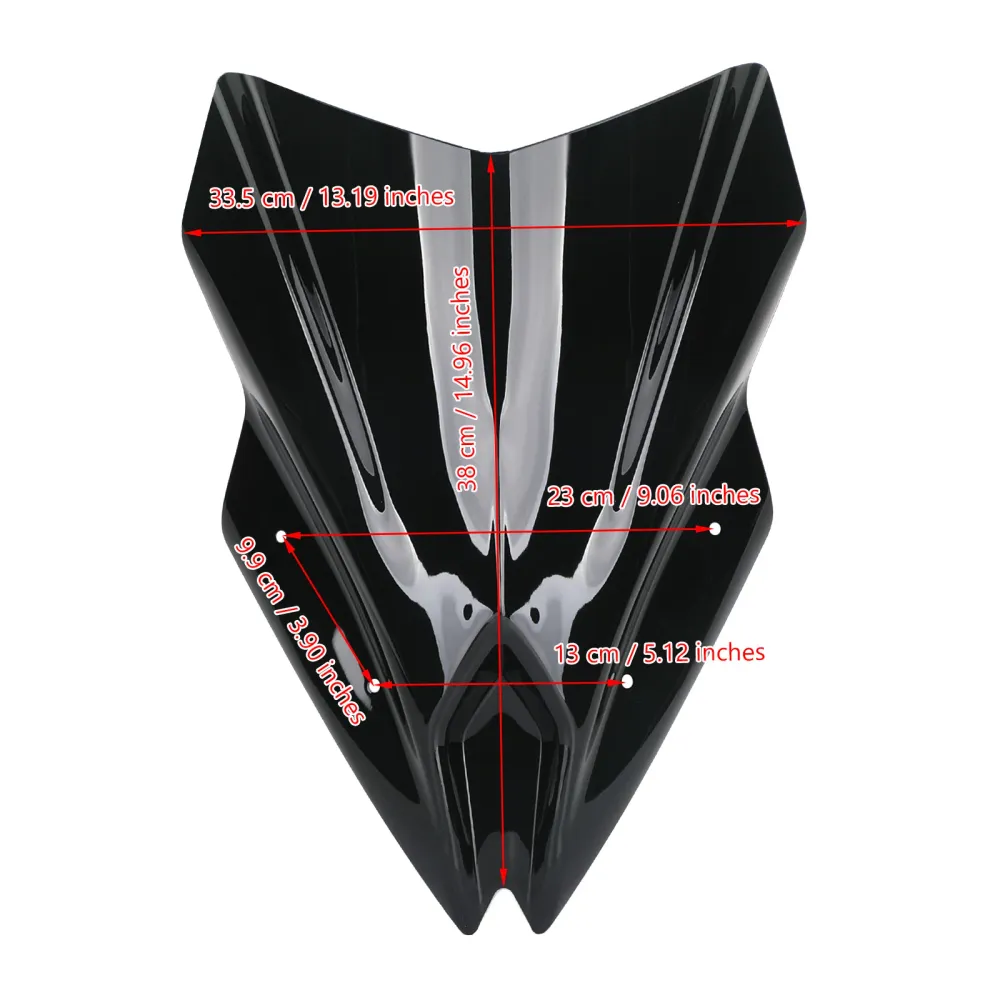 2017-2019 Kawasaki Ninja 650 Pare-brise de moto noir