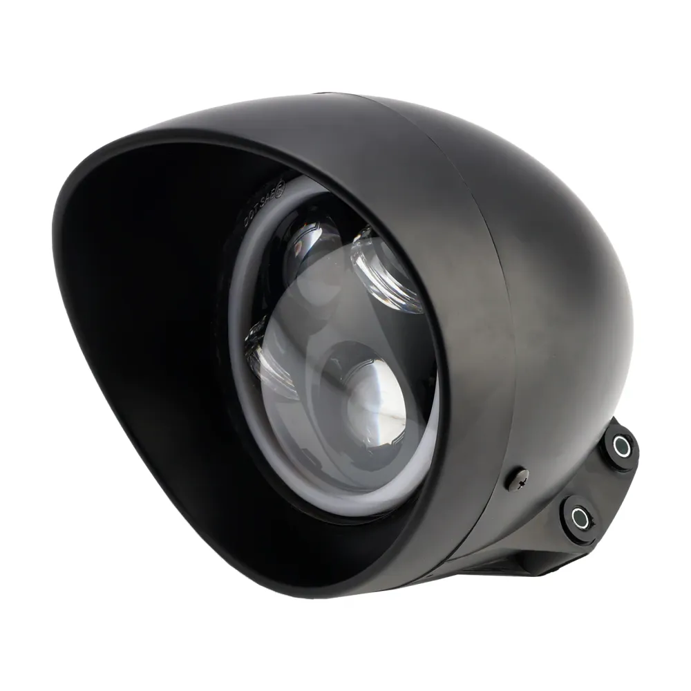 5.75" Phare universel chromé à 4 ampoules pour moto