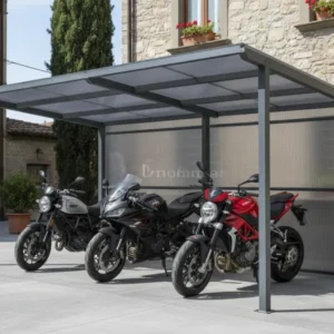 Abri moto en acier - Housses de moto sur mesure