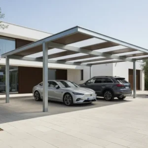 Abri voiture en acier et polycarbonate - Abri voiture extérieur moderne