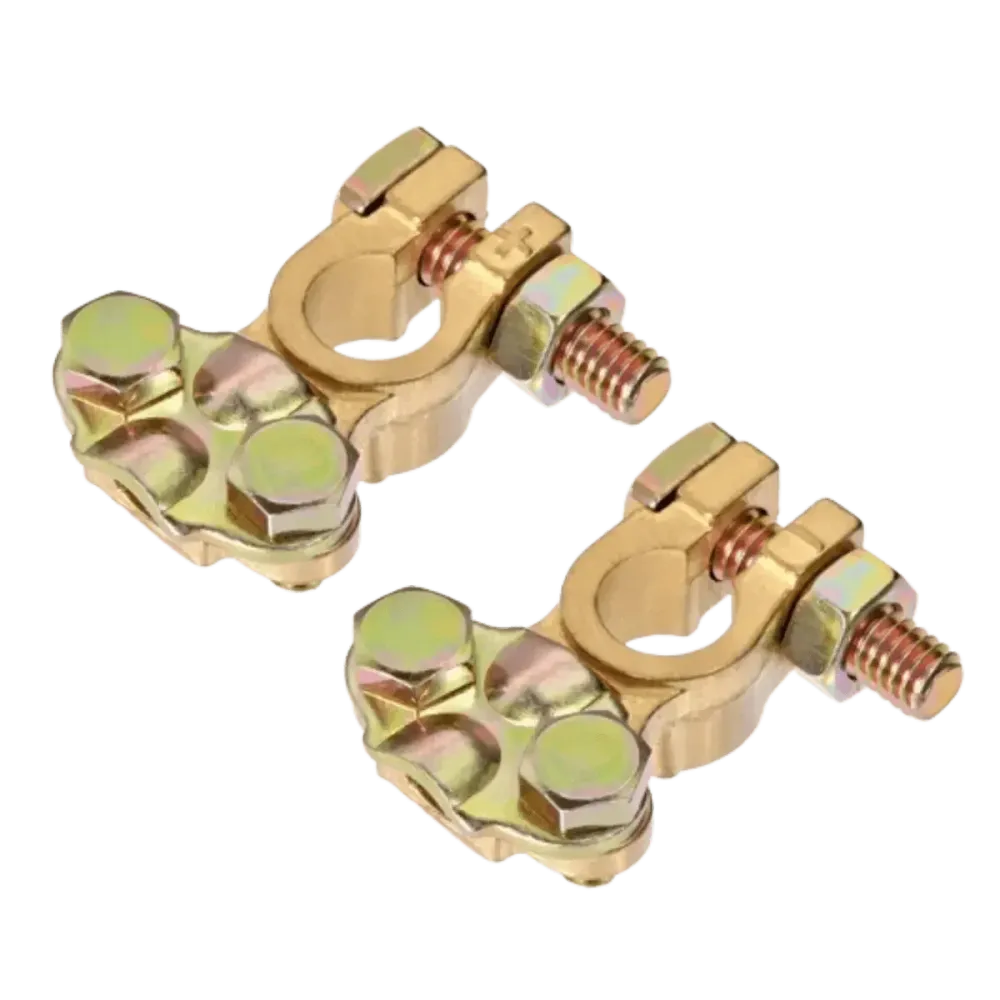 Paire de pinces pour batterie de voiture cuivre Accessoires Energie