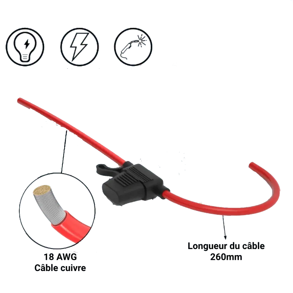 Porte fusible en ligne pour voiture Accessoires Energie