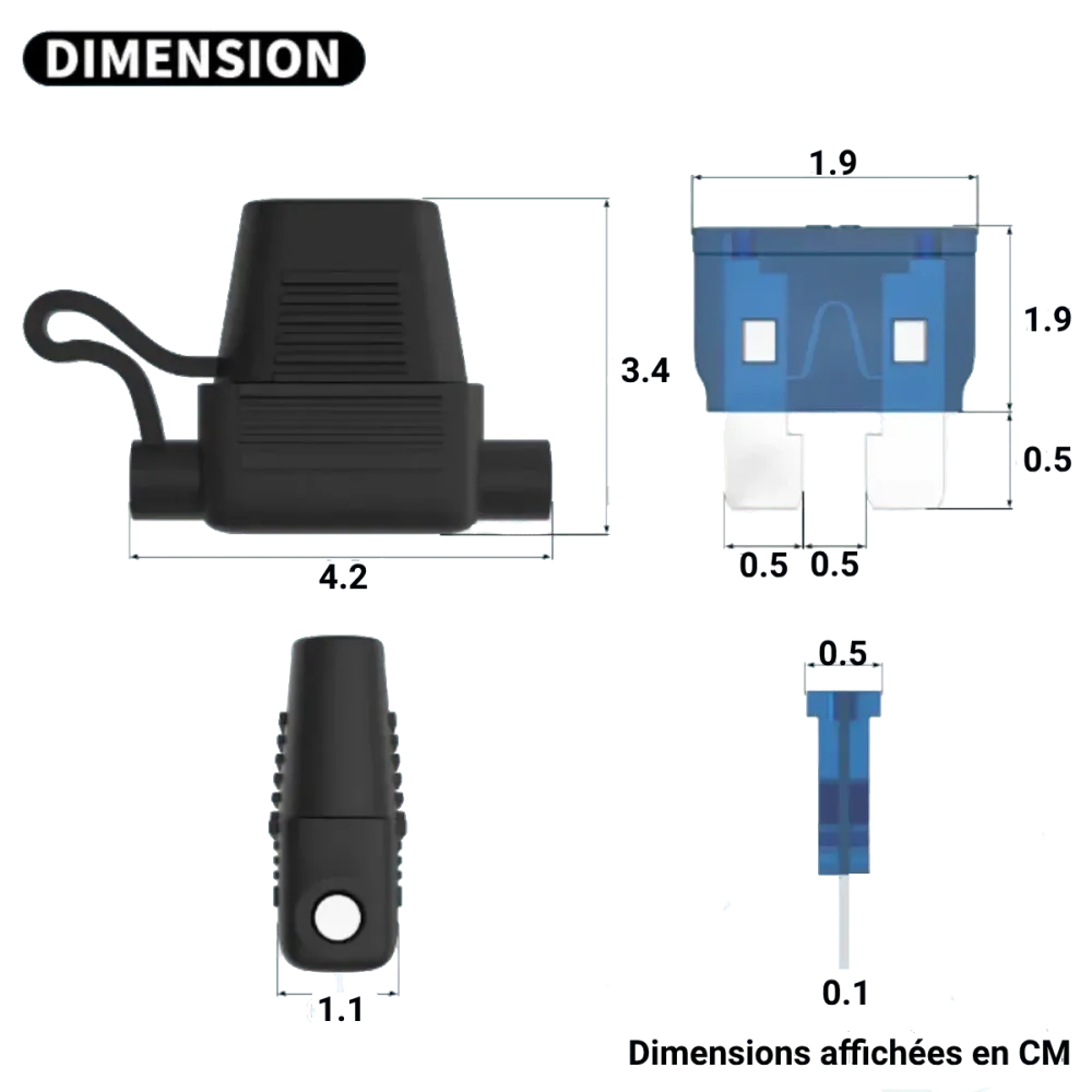 Porte fusible en ligne pour voiture Accessoires Energie