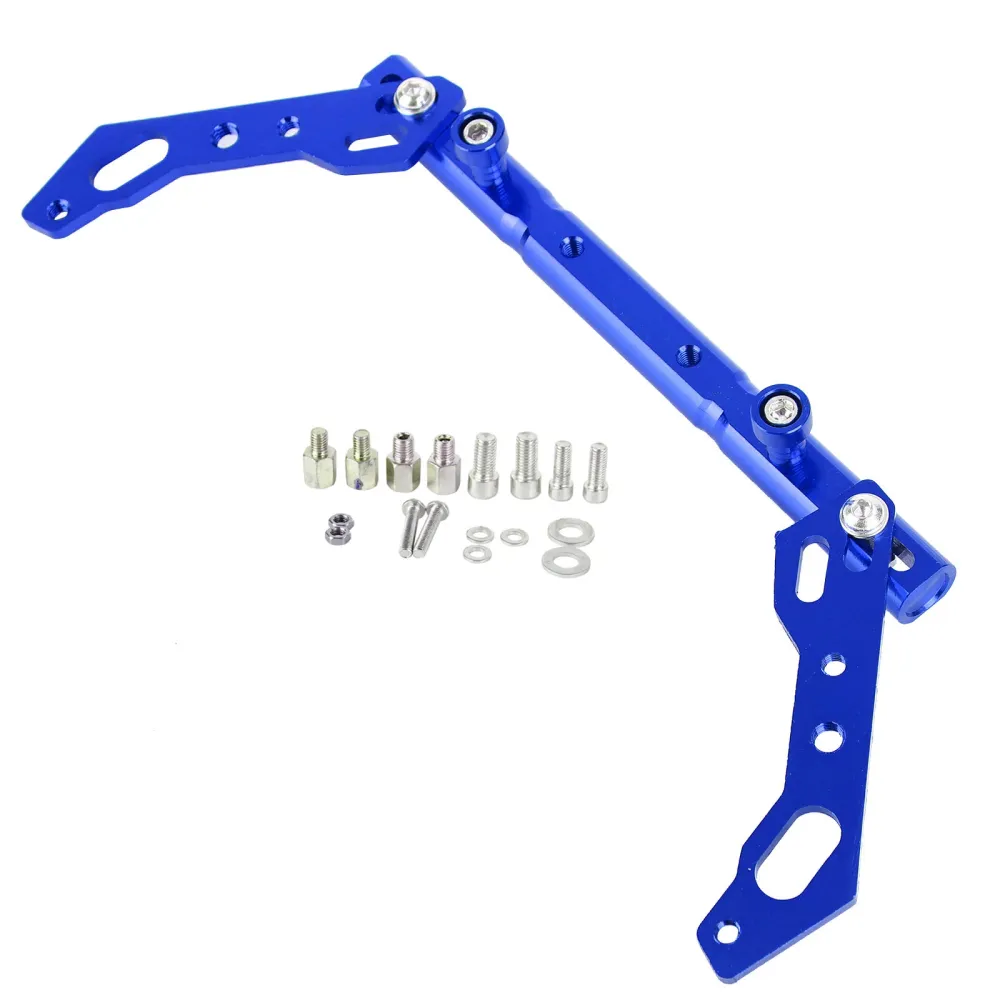Accessoires de levier d'équilibre de guidon de moto, barre transversale de moto bleue