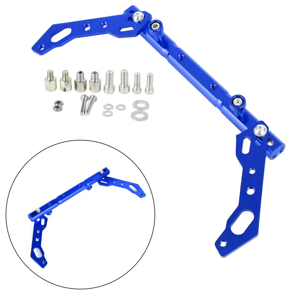 Accessoires de levier d'équilibre de guidon de moto, barre transversale de moto bleue