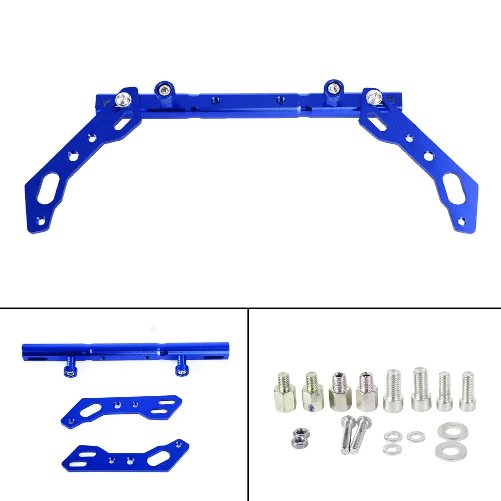 Accessoires de levier d'équilibre de guidon de moto, barre transversale de moto bleue
