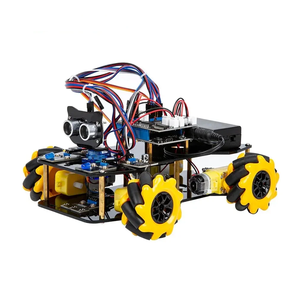 Kit de démarrage voiture intelligente ACEBOTT ESP32 4WD roue Mecanum multidirectionnelle